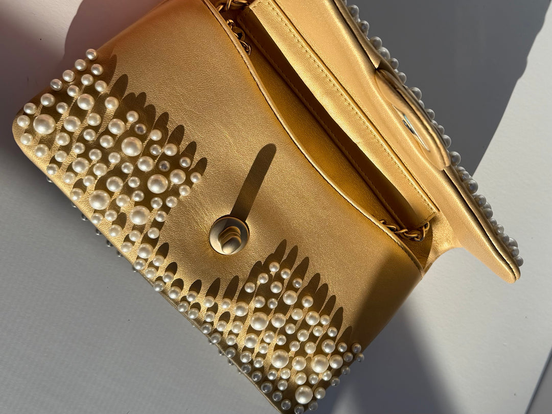 Chanel Paris Dubai Gold Metallic Pearly WOC