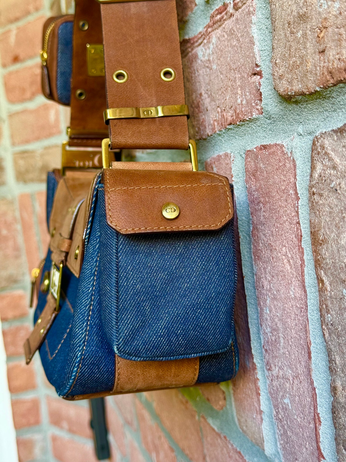 Dior Denim Street Chic Shoulder Bag