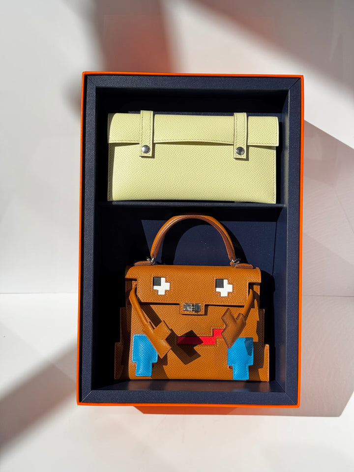 Hermes "Quelle Idolle" Gold Picto Kelly Doll
