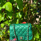 Chanel 18S Emerald Green Mini Square Caviar Flap Bag