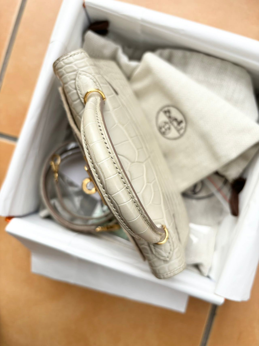 Hermes Mini Sellier Beton Matte Alligator Kelly 20