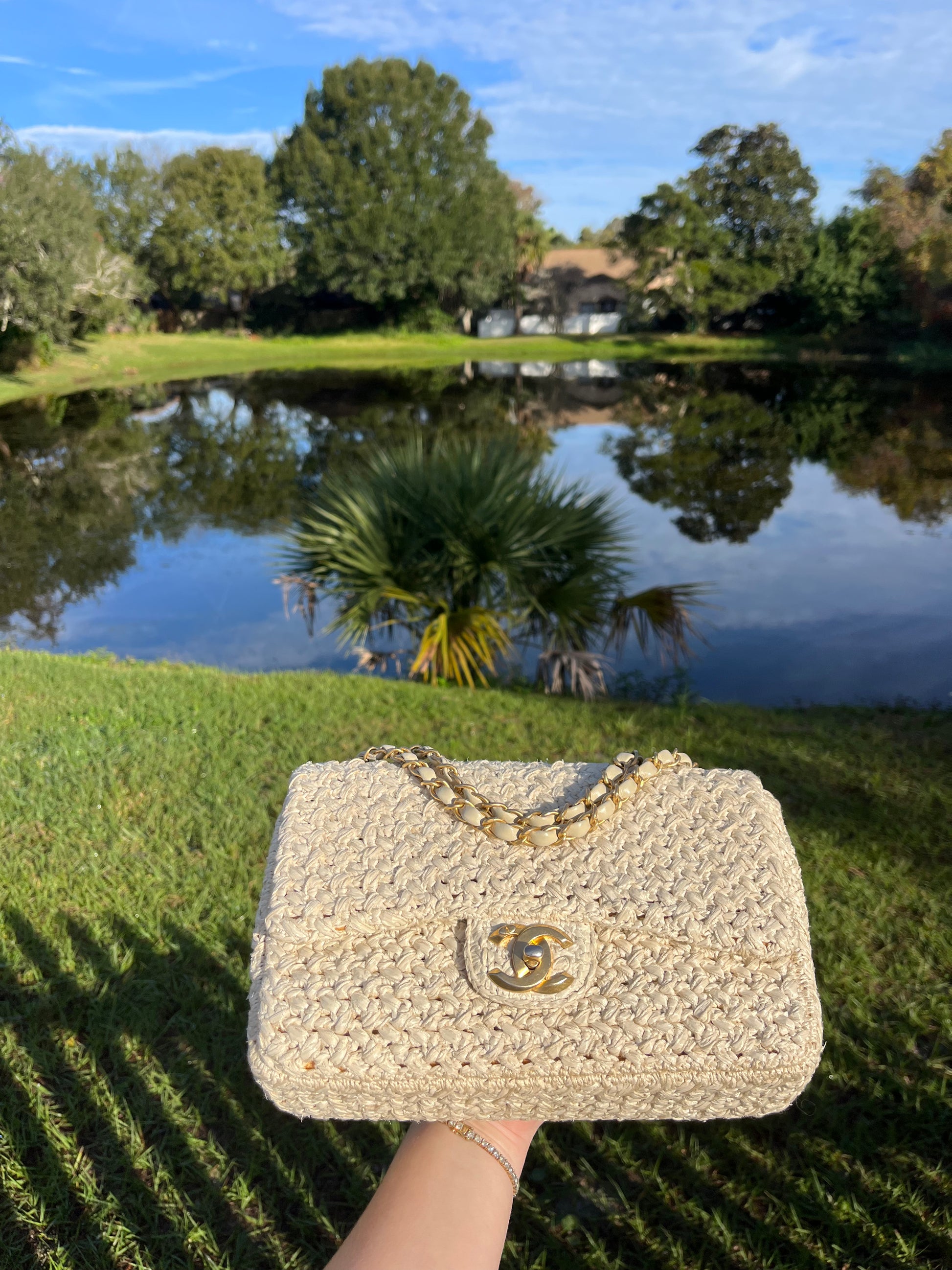 Crochet bag outlet chanel