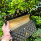 CHANEL 2019 PIERCING CHARMS BLACK MEDIUM CLASSIC DOUBLE FLAP BAG