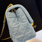 Chanel Denim Quilted Mini Pearl Crush Crossbody Bag