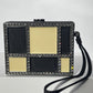 Chanel Minaudière Clutch in Plexi, Black cotton Piqué and Rhinestones