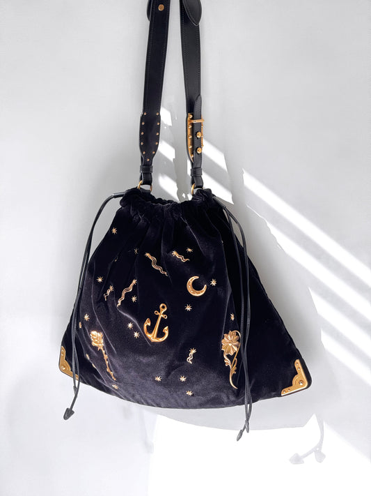 Rare 2016 Prada Velvet Cahier Astrology Bag