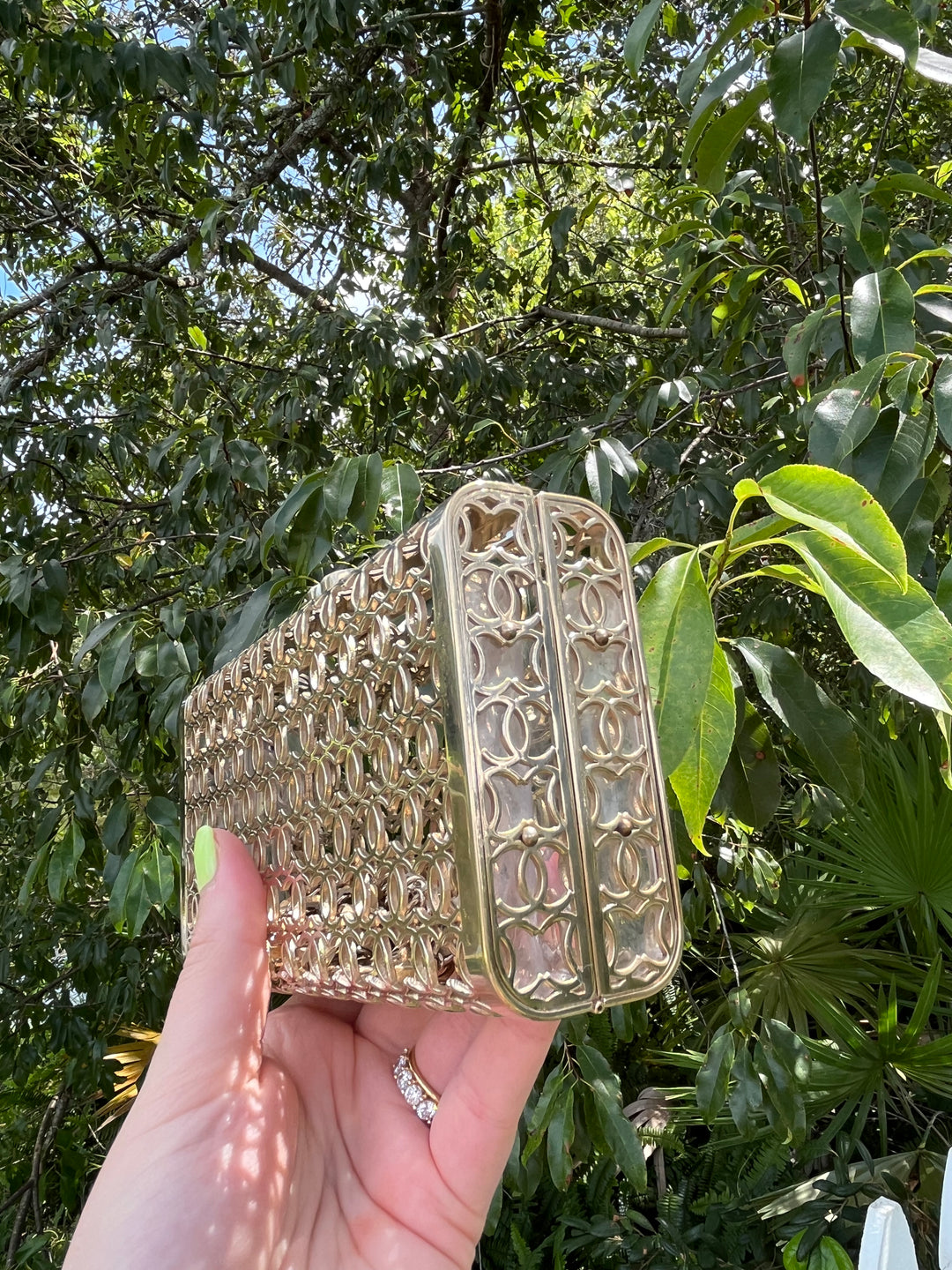 Chanel CC Moucharabieh Minaudiere Bag