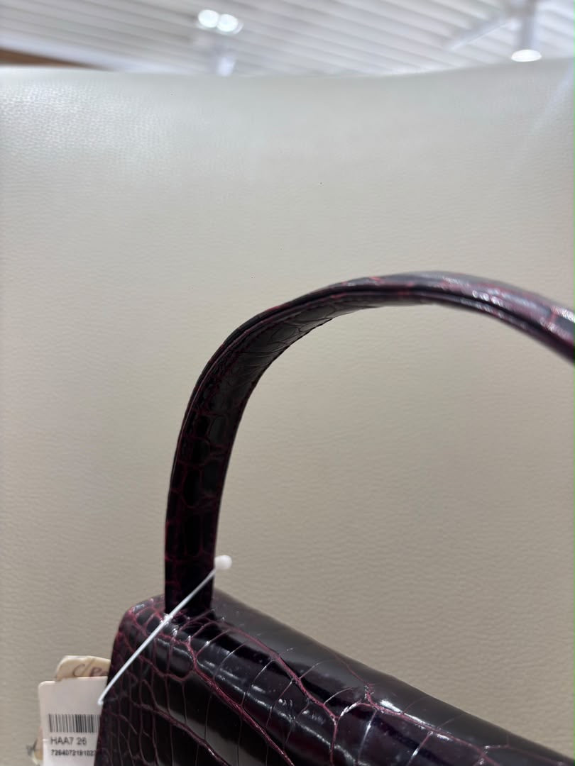Chanel Mini Kelly Top Handle Bag Bordeaux Alligator 24K Gold-Plated Hardware 1997
