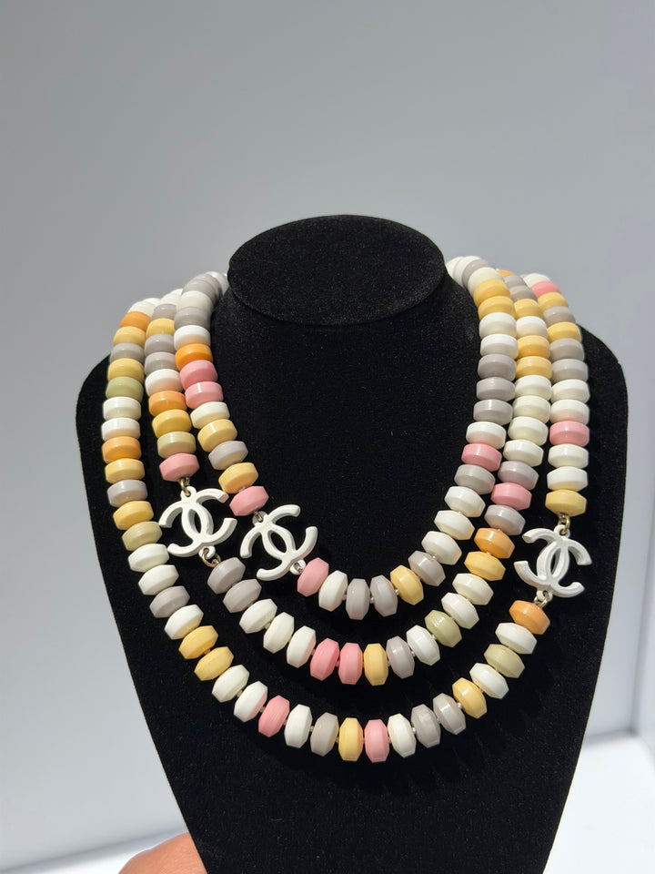 Chanel CC Resin Candy Supermarket Sweetie Triple Strand Necklace Multicolor 2014