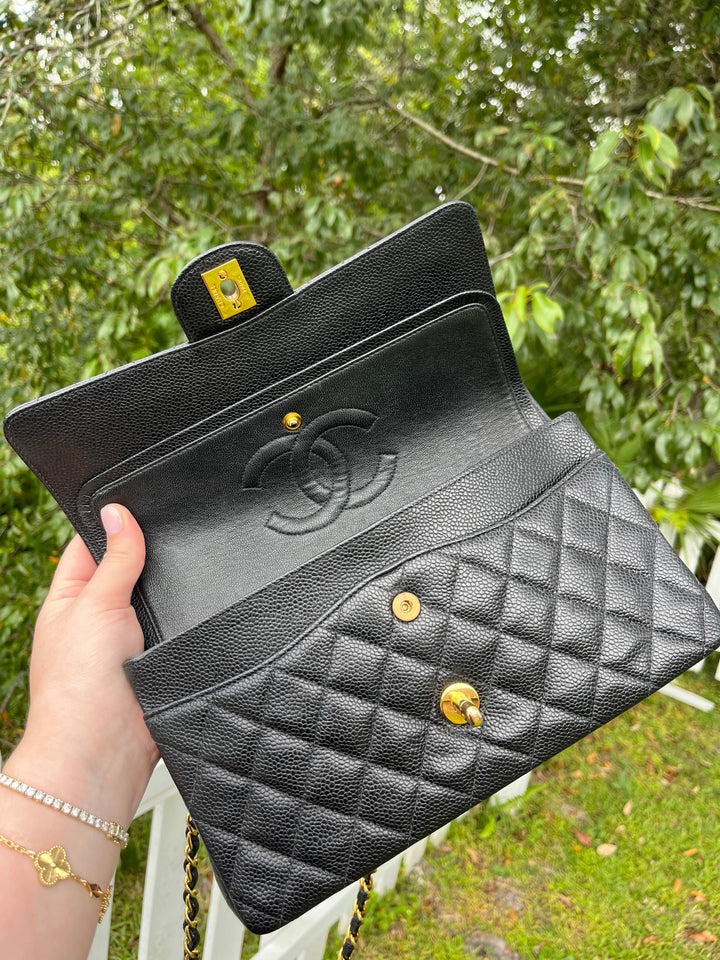 Chanel Medium Vintage Black Classic Caviar Flap Bag
