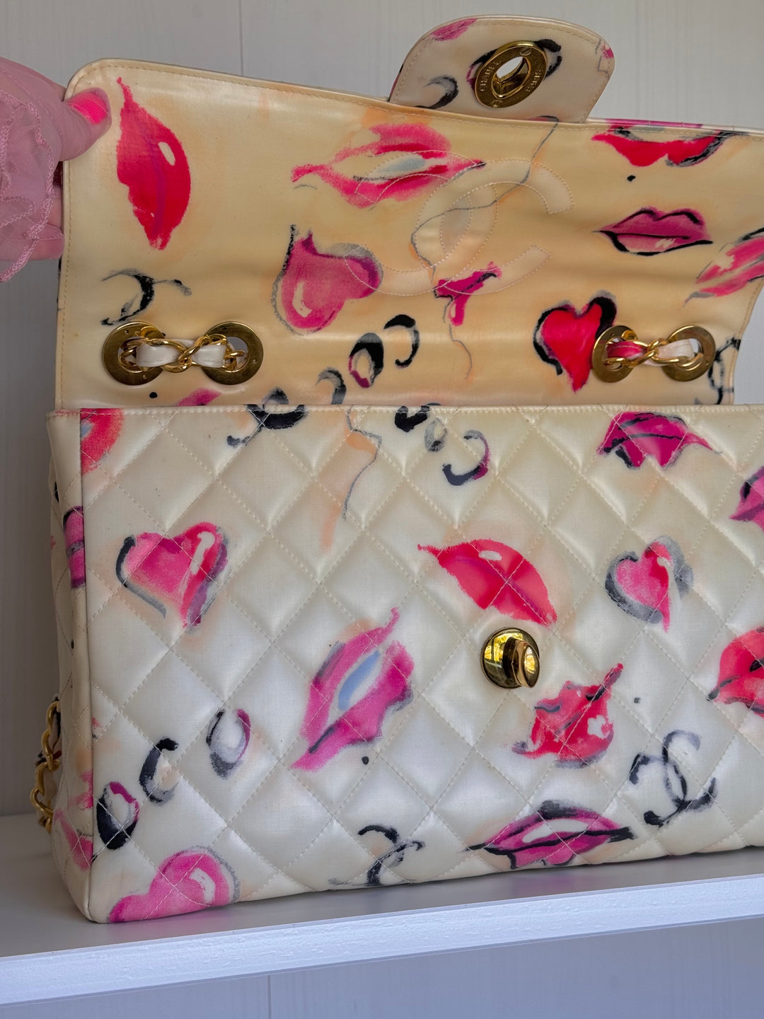 Chanel 1994 Jumbo Lips & Kisses Flap Bag