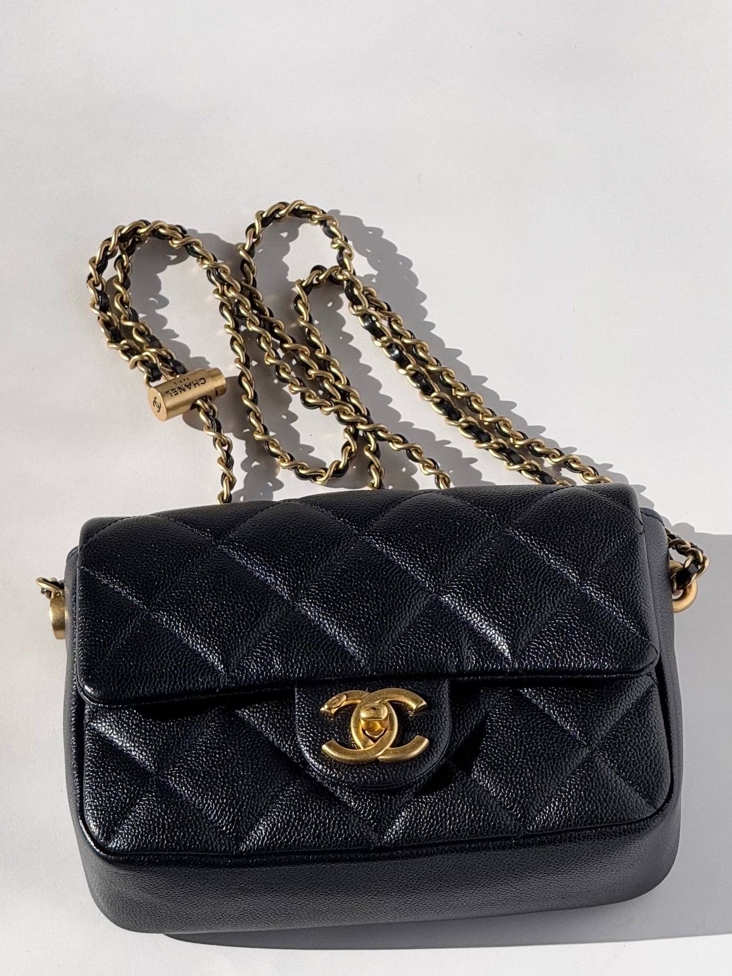 Chanel Black Iridescent My Perfect Mini Flap Bag