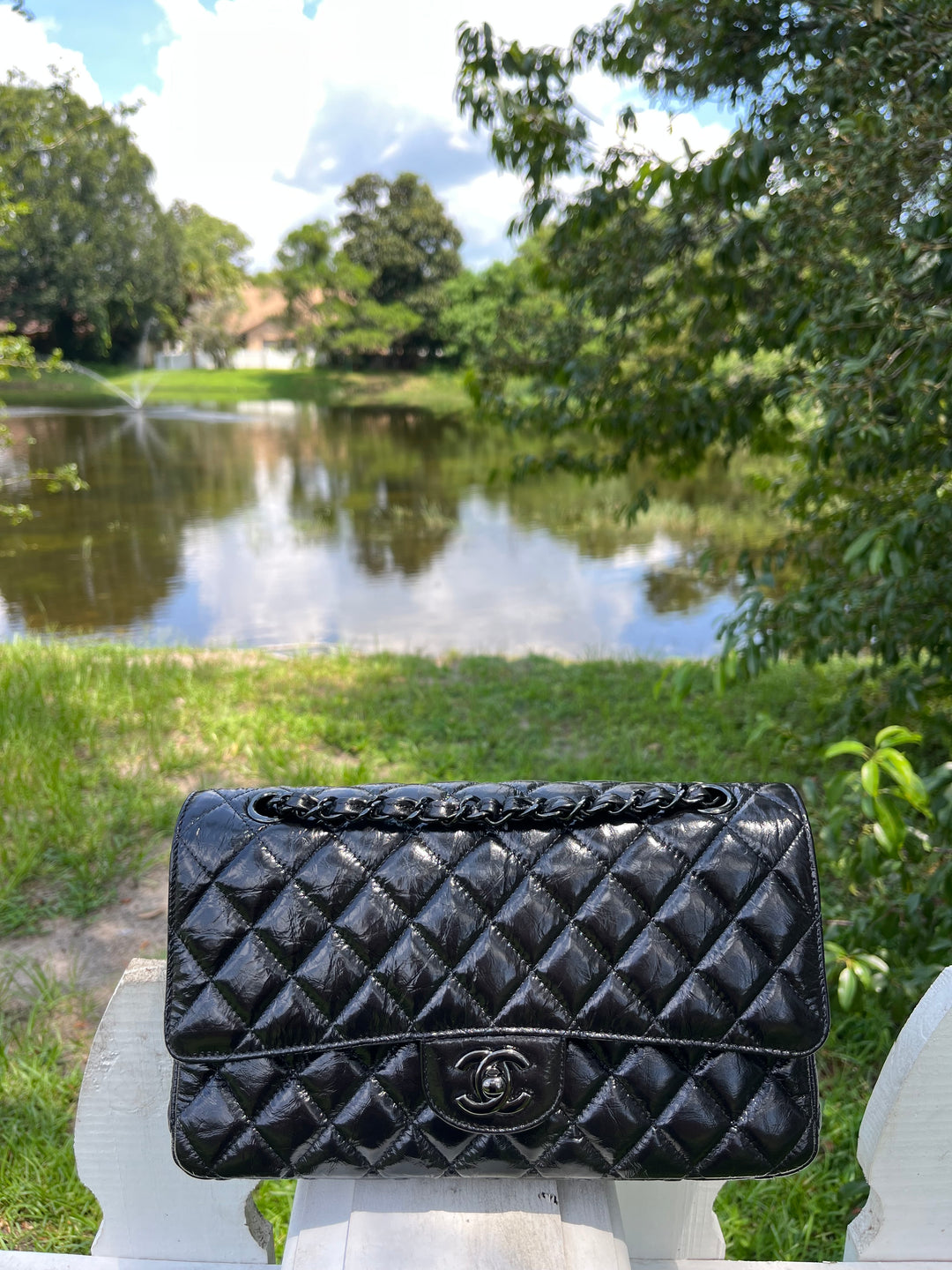 Chanel SO BLACK Medium Calfskin Double Flap Bag