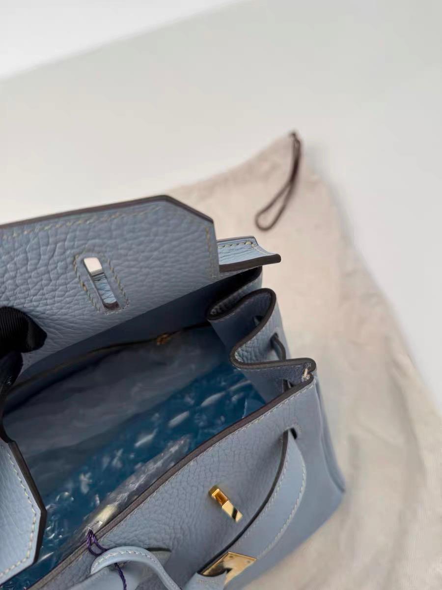 Hermès Birkin 35 Bleu Lin Togo Gold Hardware