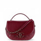 Chanel 17B Small Burgundy Coco Curve Messenger Flap Bag