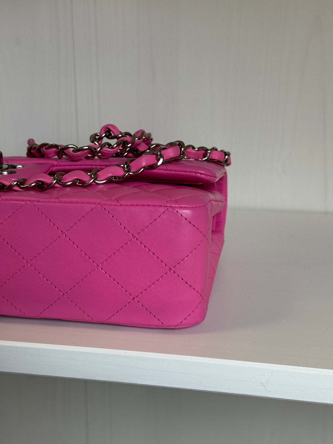 Chanel 21S Pink Neon Lambskin Medium Flap Bag