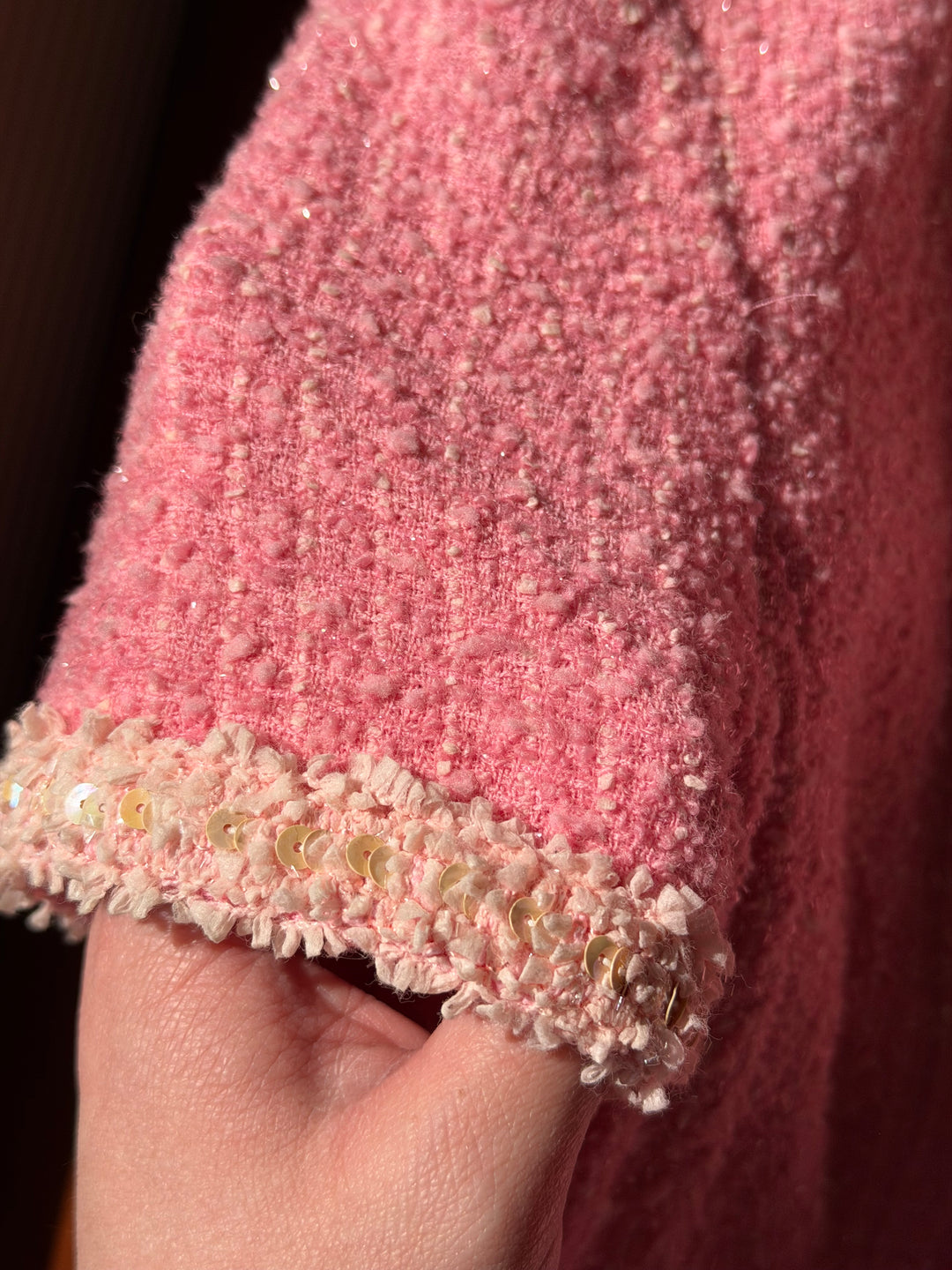 Chanel 1995 Spring “Barbie” Pink Tweed Skirt Suit