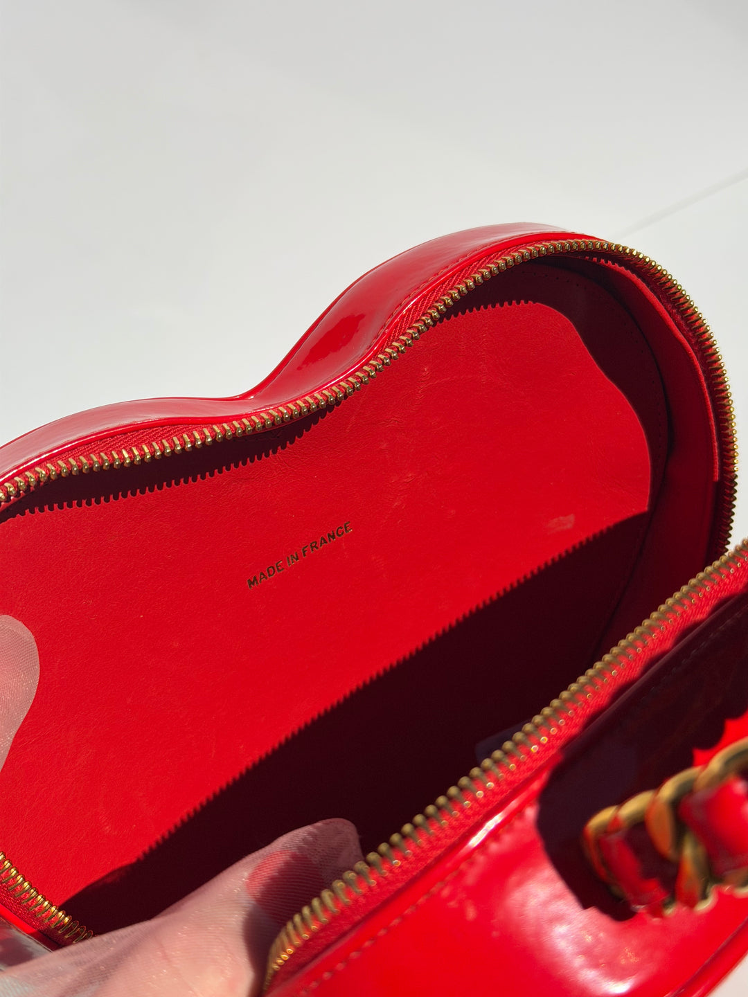Chanel Barbie Red Heart Vanity Bag 24K Gold-Plated Hardware 1995