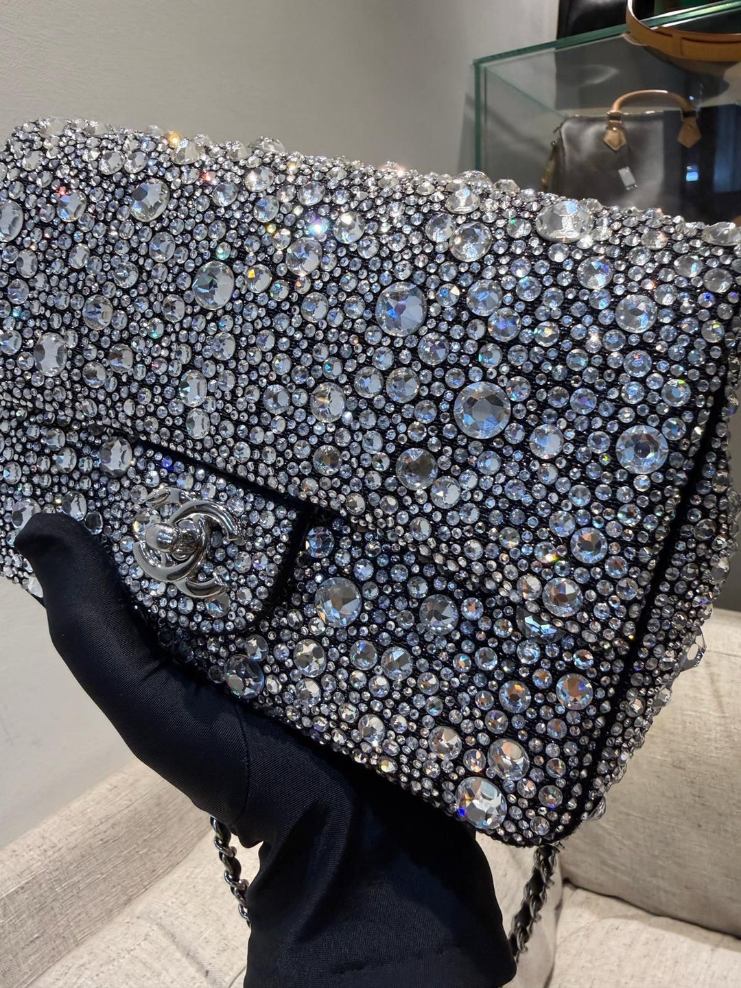 Chanel 2023 Crystal Embellished Mini Flap