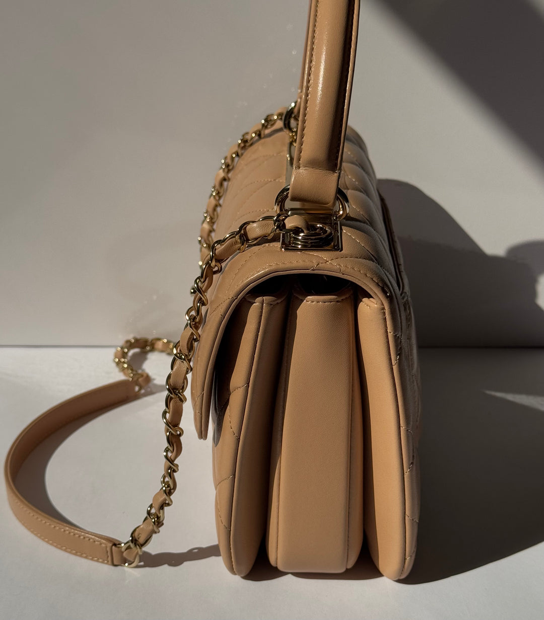 Chanel 22S Dark Beige Small Trendy Flap Bag