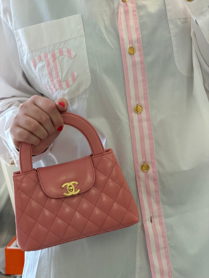 Chanel 23K Pink Aged Calfskin Mini Kelly