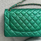 Chanel 18S Emerald Green Caviar Jumbo Flap Bag