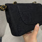 Chanel 1997 Small 24K Black Camellia Classic Flap Bag