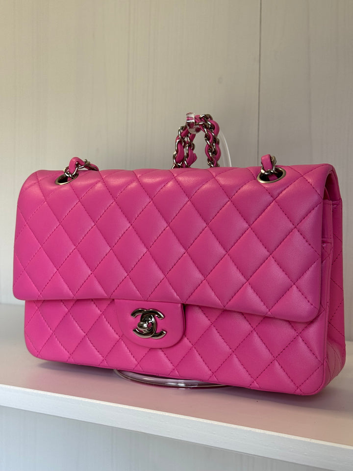 Chanel 21S Pink Neon Lambskin Medium Flap Bag