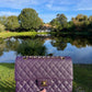 Chanel Purple Medium Vintage Caviar Classic Flap