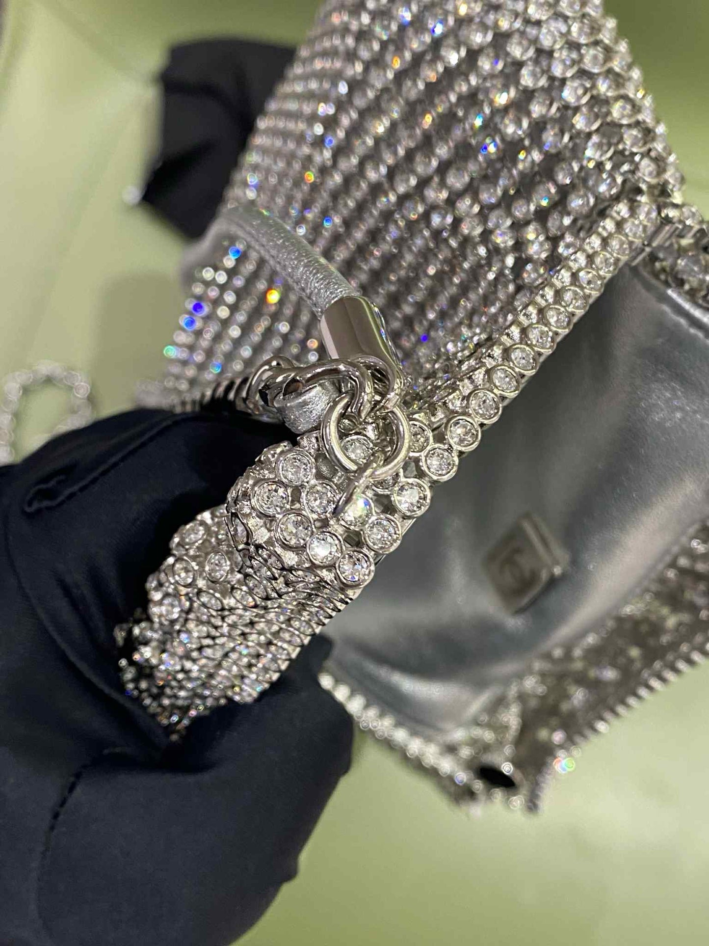 Chanel Crystal Embellished Metallic Mini 22