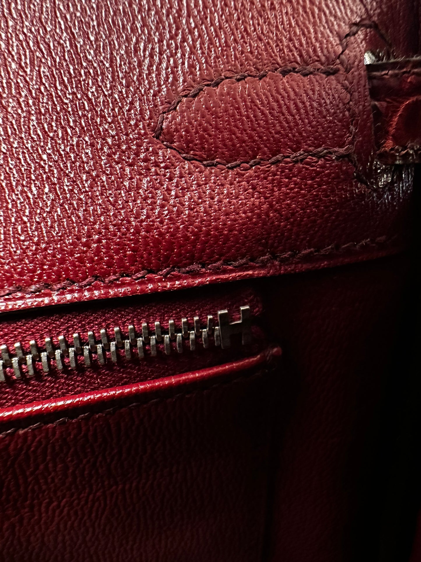 Hermes 2016 Bourgogne Shiny Niloticus Crocodile Birkin 25