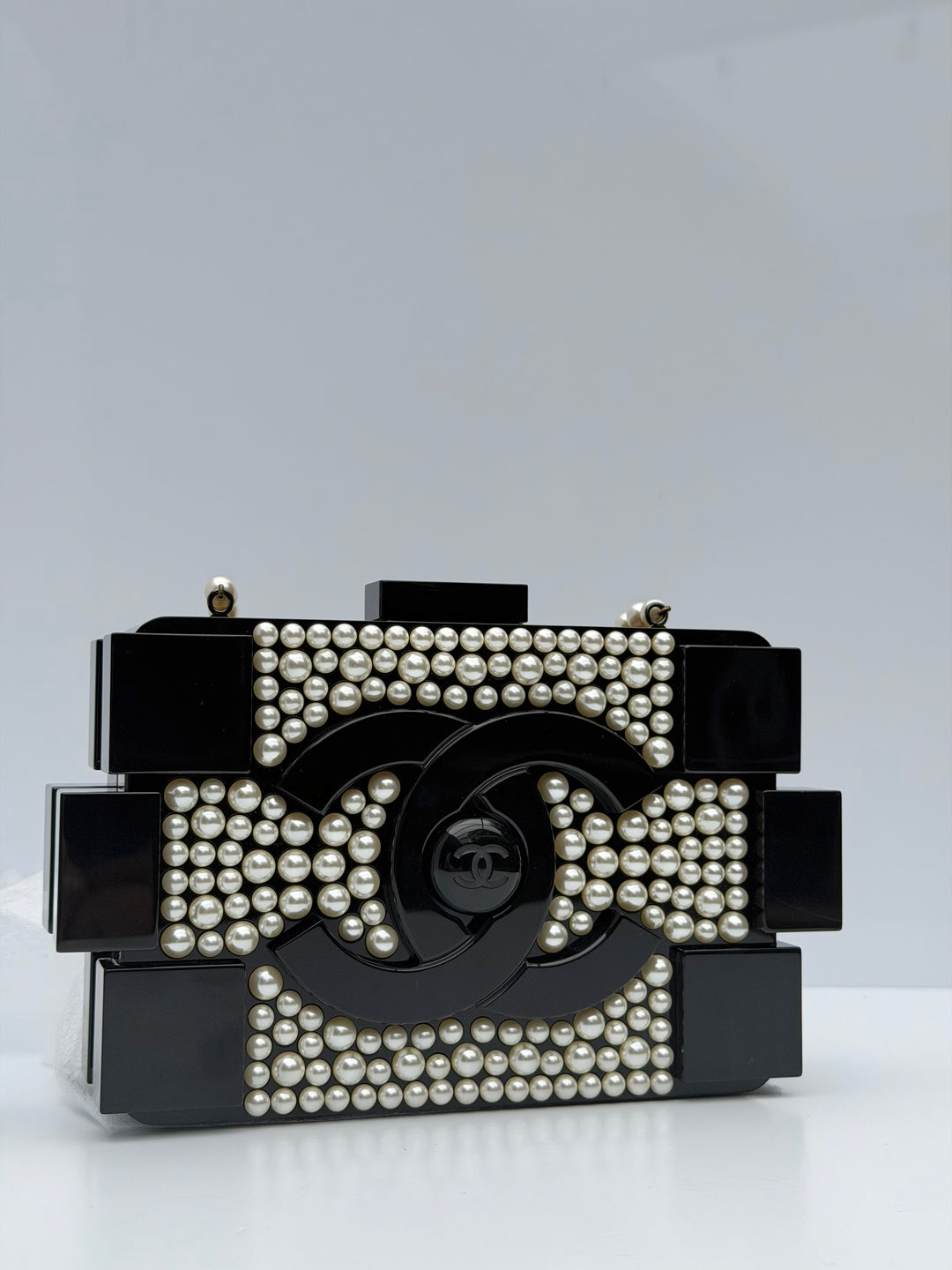 Chanel Pearl Plexiglass Lego Minaudiere