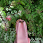 Chanel Sakura Pink Vintage Lizard Mini Square Flap Bag