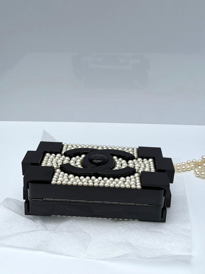 Chanel Pearl Plexiglass Lego Minaudiere