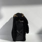 Chanel 24K Black Shearling Medium Flap Bag