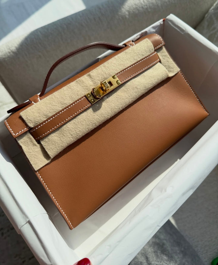 Hermès Kelly Pochette Gold Swift Gold Hardware 2025