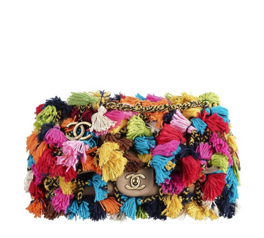 Chanel Resort 2015 Pom Pom Jumbo Flap