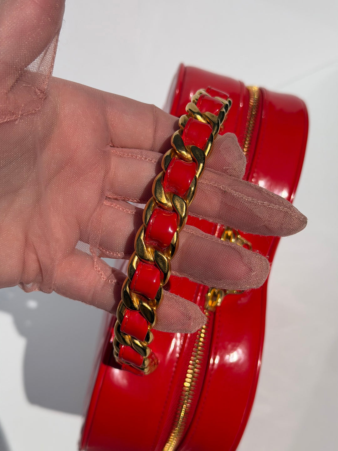 Chanel Barbie Red Heart Vanity Bag 24K Gold-Plated Hardware 1995