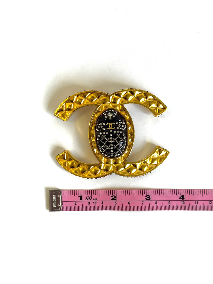 Chanel 19A Egypt Multicolor XL Beatle Brooch