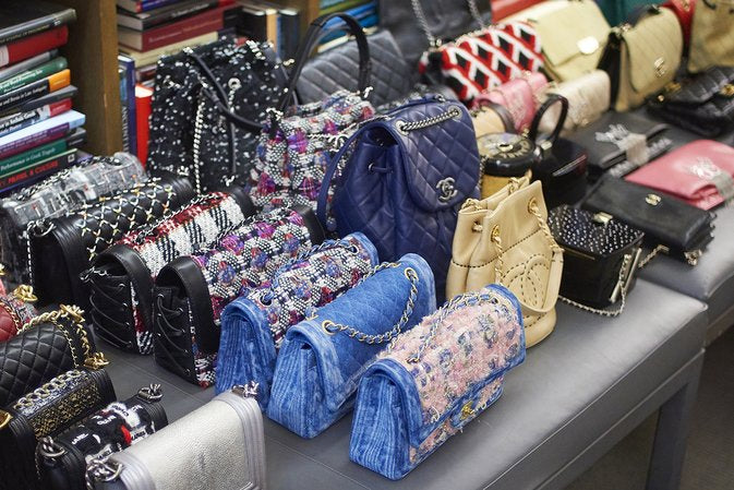 Chanel Tweed & Denim Medium Classic Flap Bag