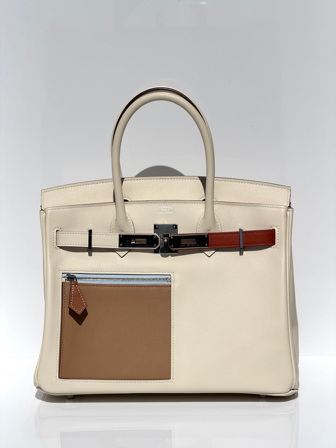 Hermès Birkin 30 Colormatic Swift Nata Palladium Hardware