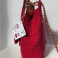 Chanel Small Red Wool Tweed Hobo