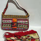 Fendi RARE Embellished Mixed Media Baguette