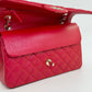 Chanel 21S Red Iridescent Medium Caviar Flap Bag