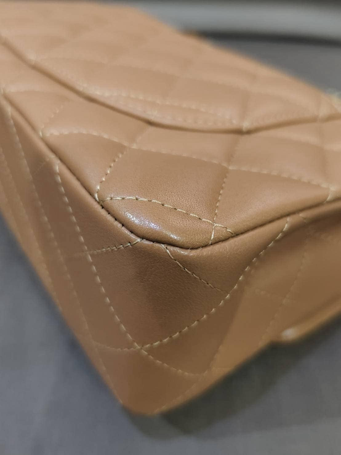 Chanel 22S Small Caramel Lambskin Classic Flap Bag + LGHW