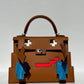 Hermes "Quelle Idolle" Gold Picto Kelly Doll