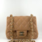 Chanel 18S Dark Beige Mini Square Caviar Flap Bag