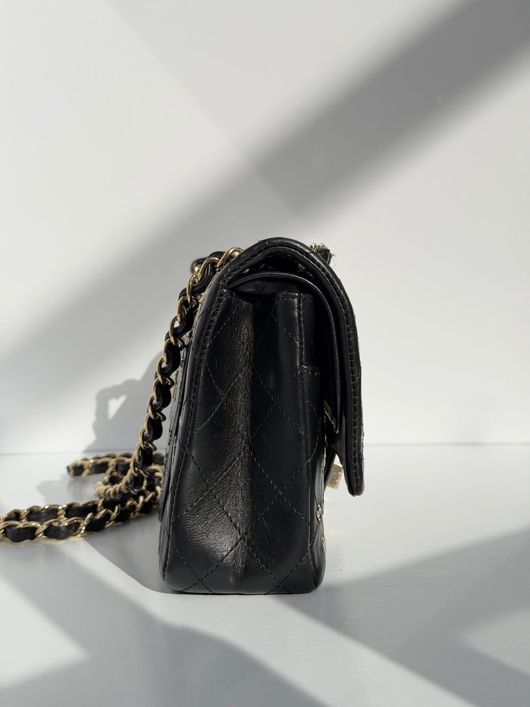 Chanel Medium Reissue 2.55 Flap Bag Black Leather Gold Hardware Punk Charms 2007