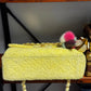 Chanel Yellow Terry Cloth Vintage Maxi Flap Bag