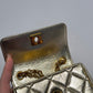 Chanel 1994 Vintage Metallic Gold Extra Mini Flap Bag